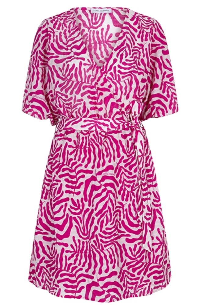 DRESS LEELA QE22 747 Purple Coral Print